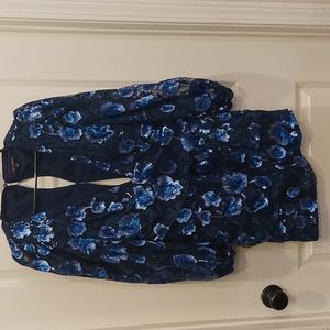 For love and Lemons Victoria Embroidered Mini Navy Dress